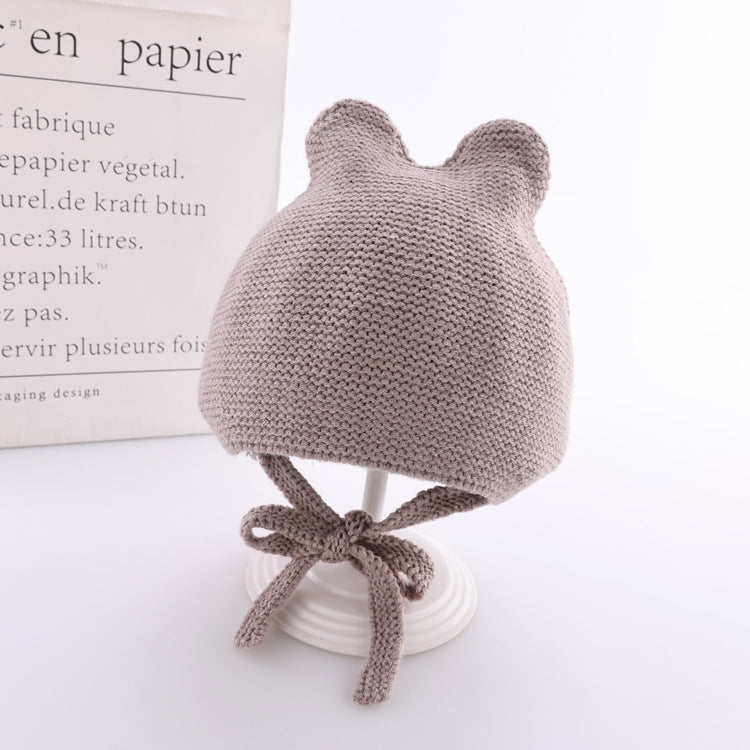 Bonnet Bébé en Tricot Ultra Doux - Style Ourson avec Oreilles (4 à 28 mois)